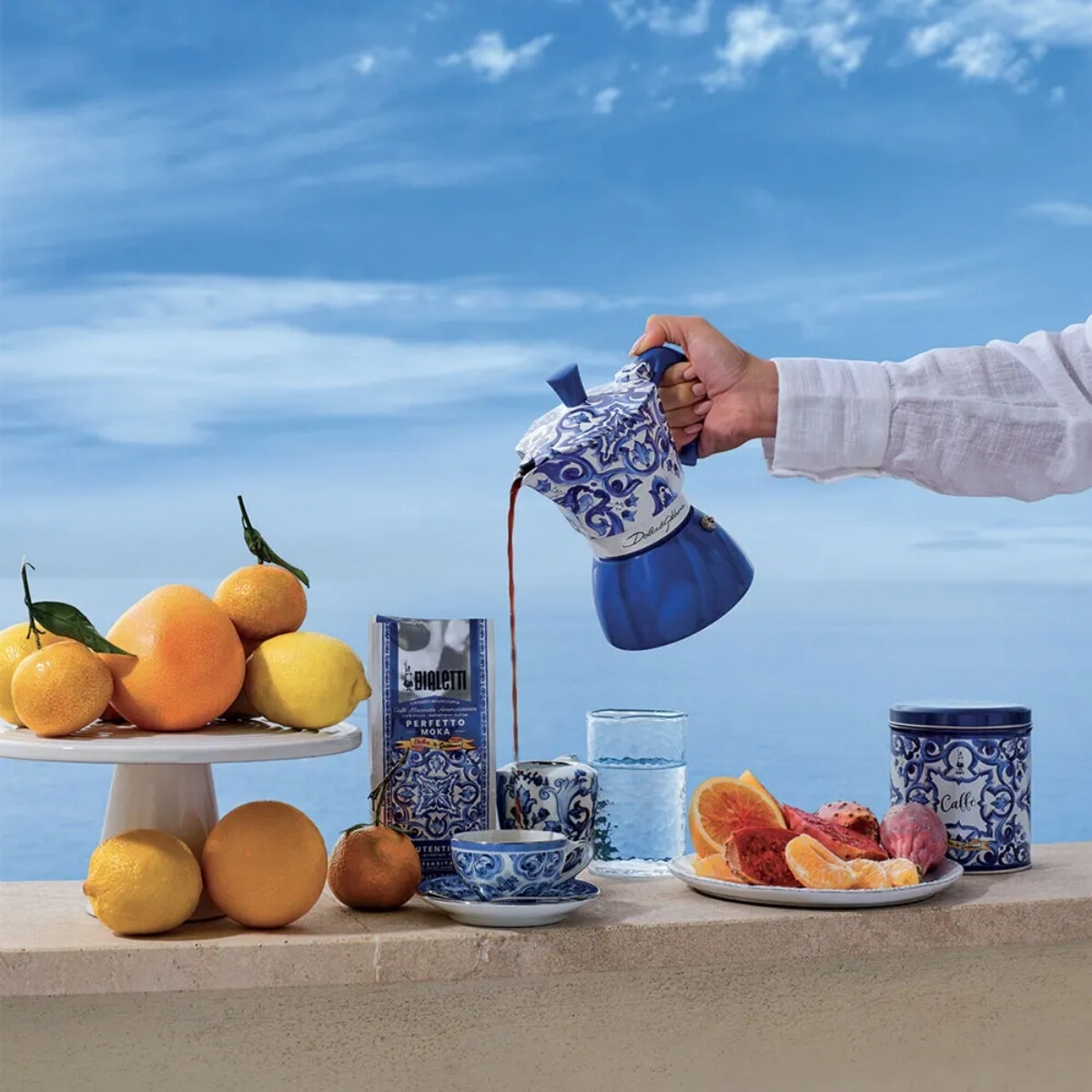 Cafetera Moka Dolce & Gabbana Blue 270 ml 6 Tazas Bialetti 