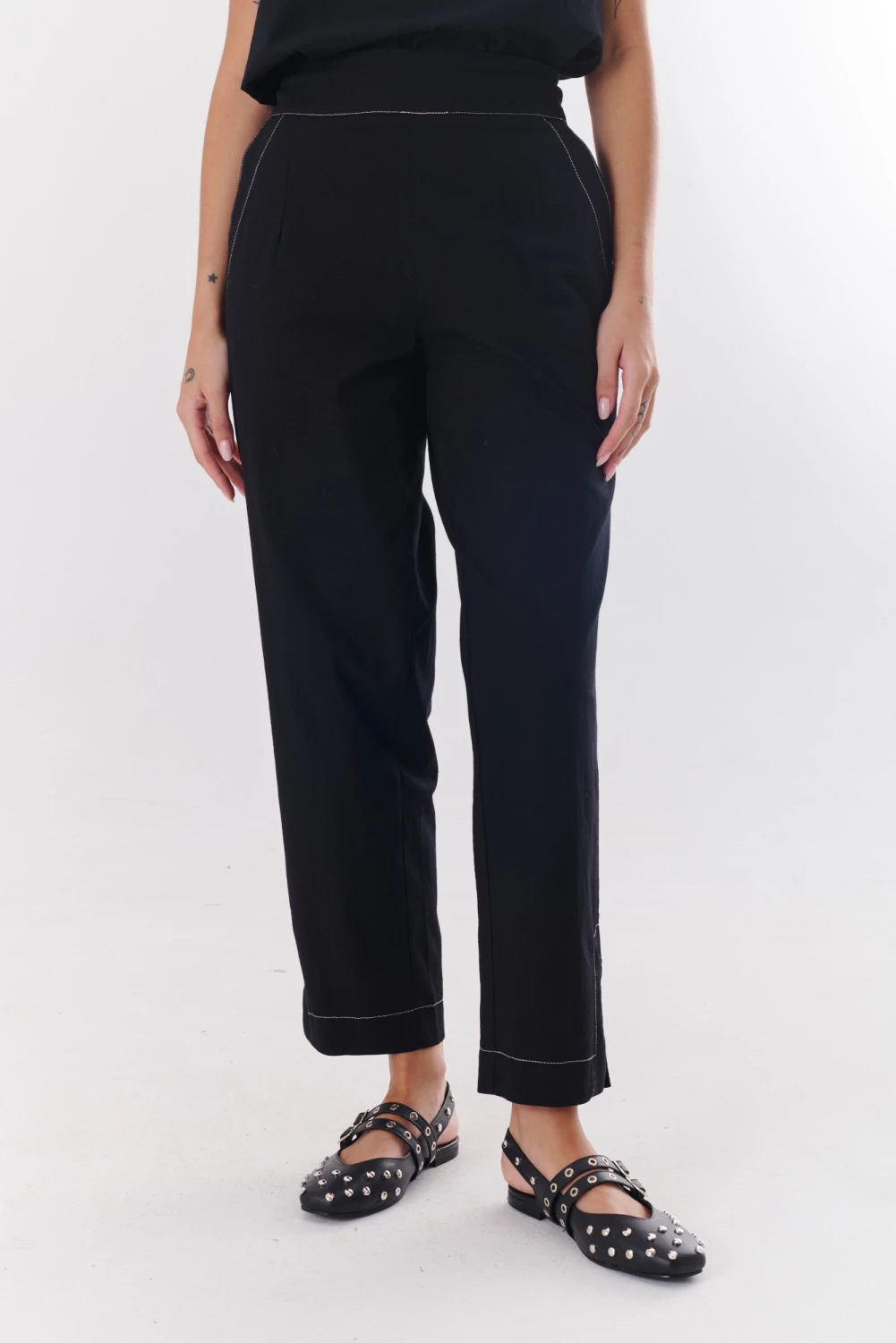 PANTALON LINO STRECH negro 1