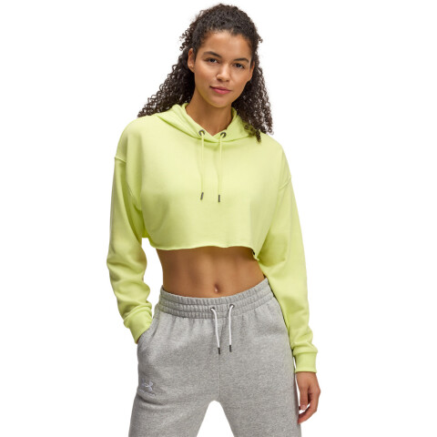 UA Icon Terry Crop Hoodie-YLW YLW-727