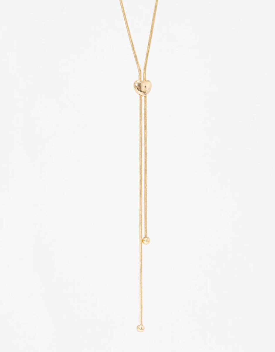 Cadena Corta con Dije Metal - Dorado 