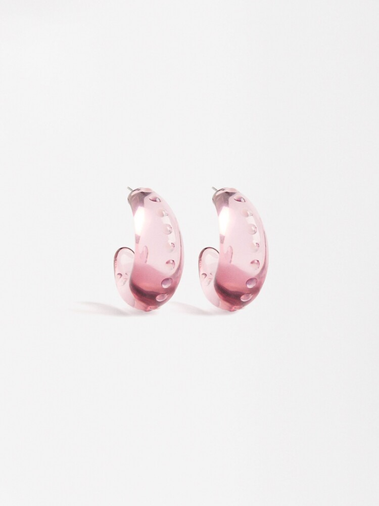 Aros Abiertas Transparentes rosa