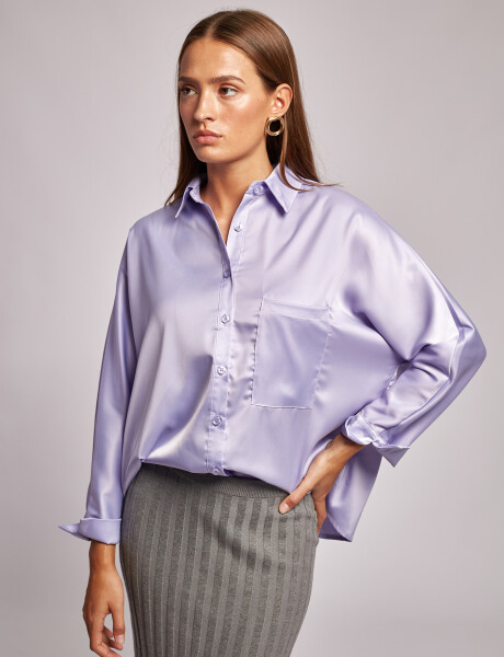 Camisa boxy peach lila