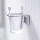 PORTA VASO PORTA CEPILLOS AC INOX DE PEGAR INOX FINELINE GRIS-BRUSHED NICKEL