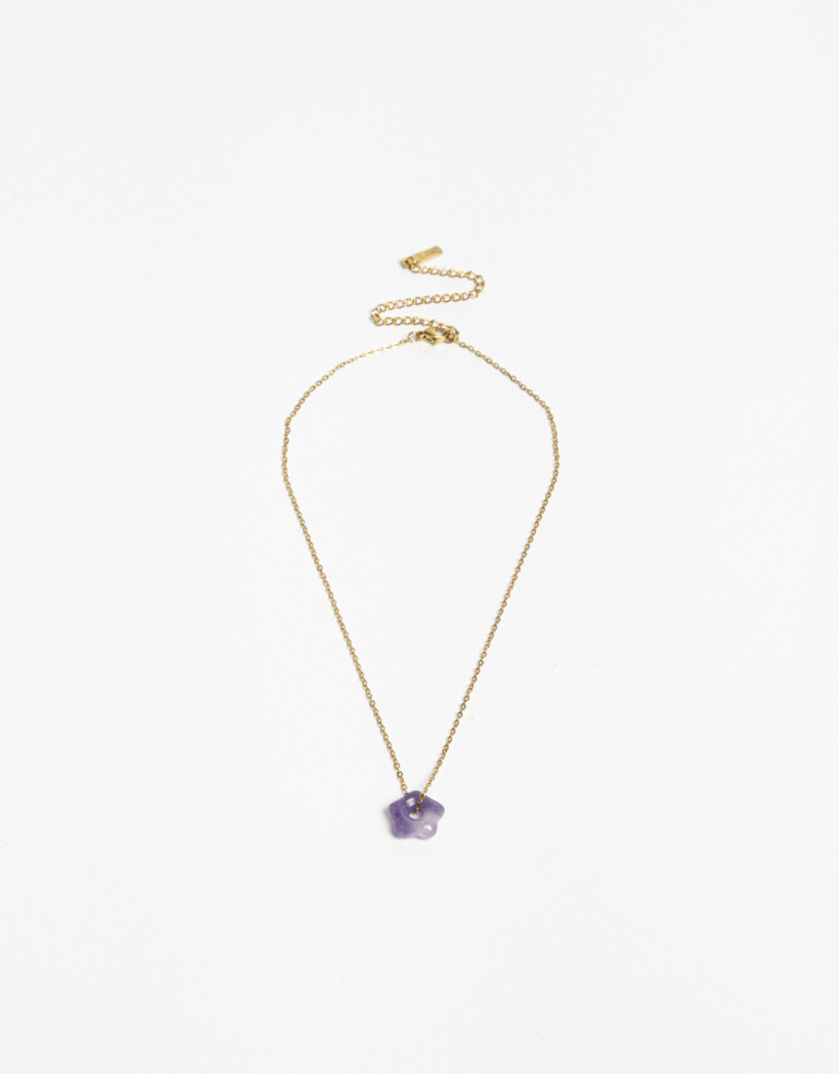 Cadena Corta con Dije Piedra Cadena Corta Con Dije, Acero - Dorado