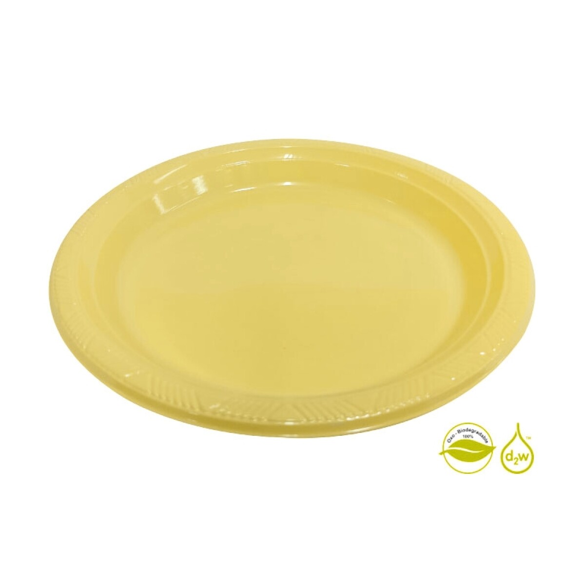 Plato Biodegradable 15cm x10Un - Amarillo Pastel 
