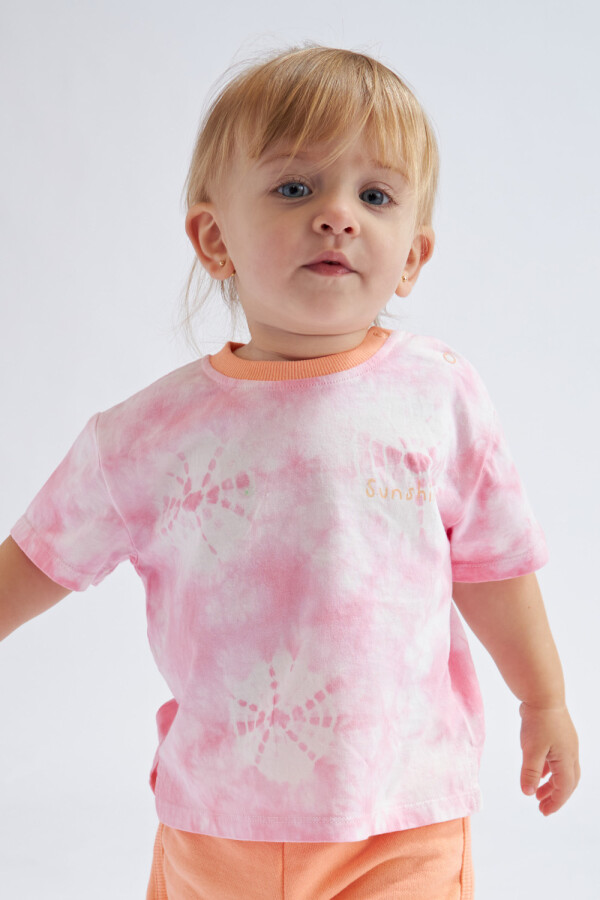 Camiseta manga corta Tye Dye Rosa