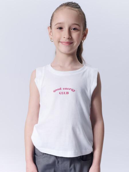 Musculosa básica Good Energy Blanca
