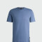 BOSS - Remera de Punto con Logo Celeste