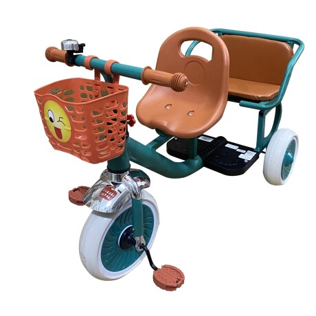 Triciclo Retro con Asiento Trasero ML-5007 VERDE