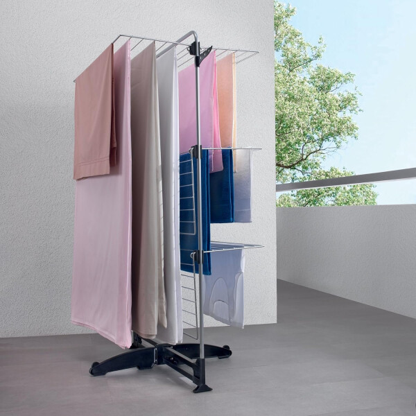 Tendedero Vertical De Pie Plegable 3 Niveles Ropa Coliseu Variante Color Blanco