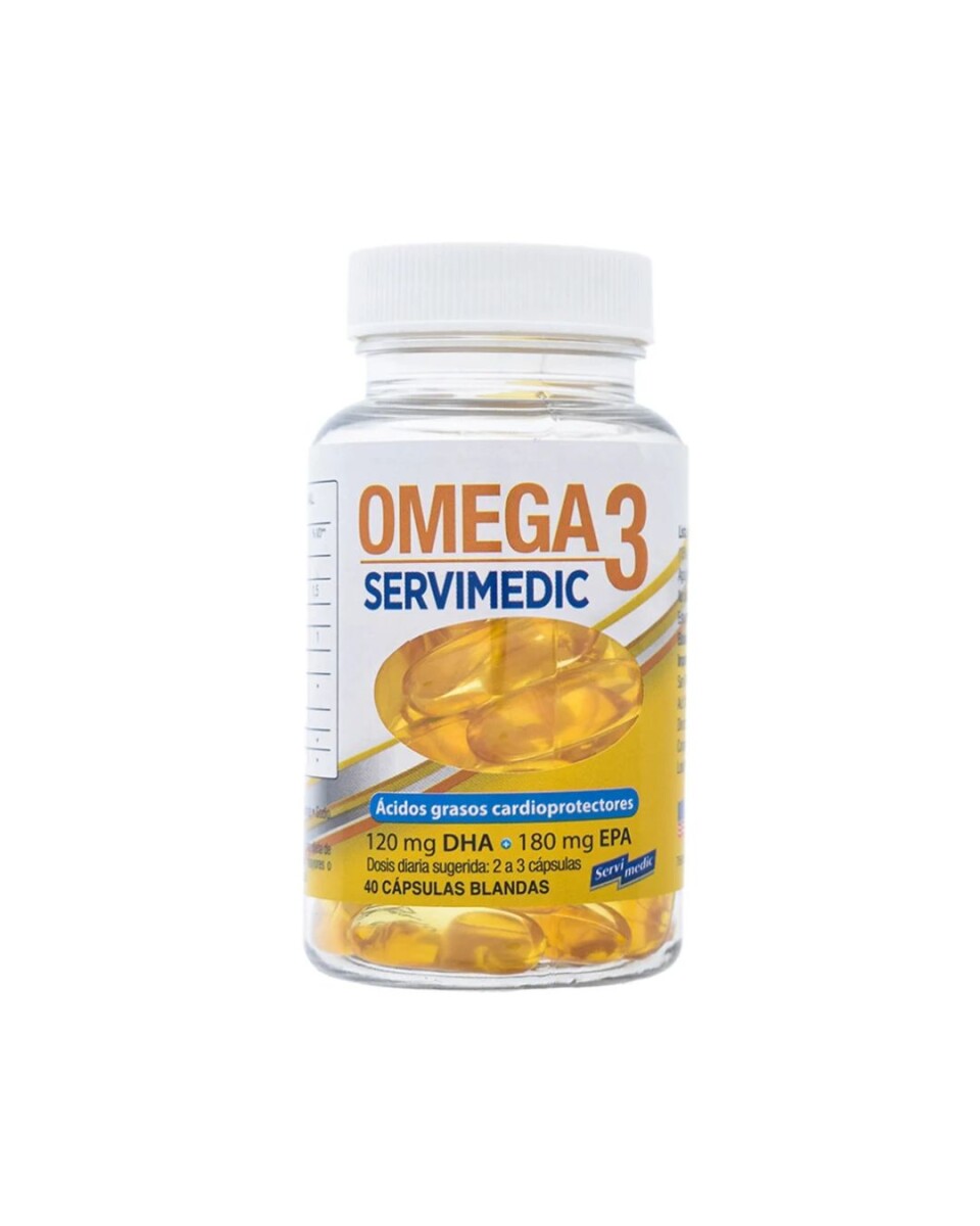 ¡OFERTA IMPERDIBLE! Omega 3 x 40 Cáps Servimedic 