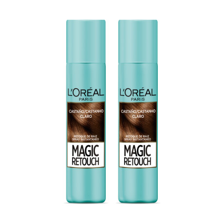 Pack Retoque de Raíz L'Oréal Paris Magic Retouch en Spray Castaño Claro 2 Unidades Pack Retoque de Raíz L'Oréal Paris Magic Retouch en Spray Castaño Claro 2 Unidades