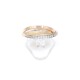 Anillo triple alianza en 3 tonos de oro 18k una de ellas con brillantes Anillo triple alianza en 3 tonos de oro 18k una de ellas con brillantes