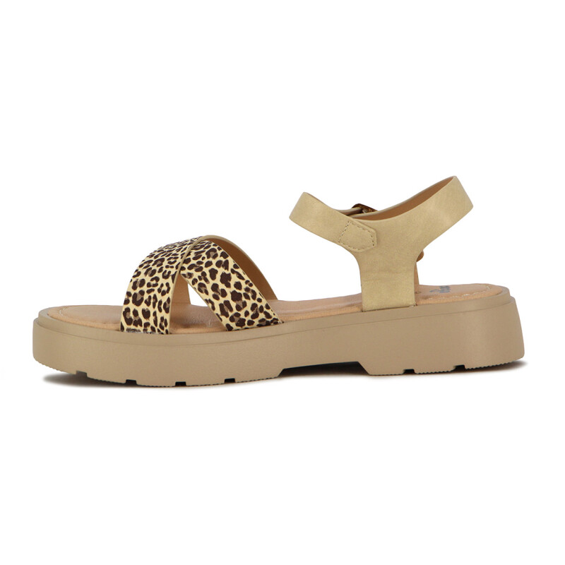 Sandalia Niña Angus C/ Pulsera Y Hebilla Beige