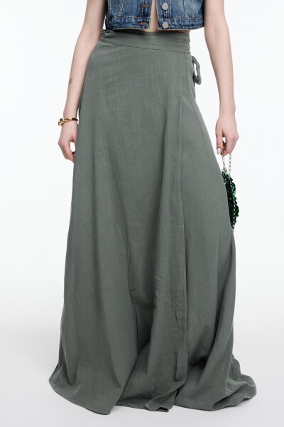 Falda maxi de gasa Army