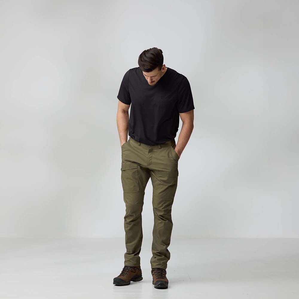 Pantalón Fjallraven Abisko Hybrid Trail Trs M Hombre Laurel Green