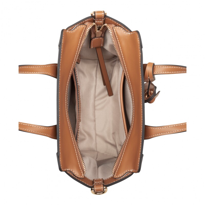Satchel Handbag Fleura Small Brandy