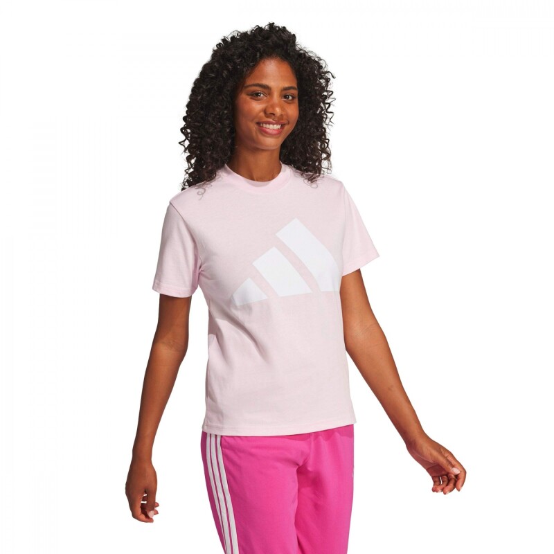 Remera Essentials Big Logo Cotton de Mujer Rosado
