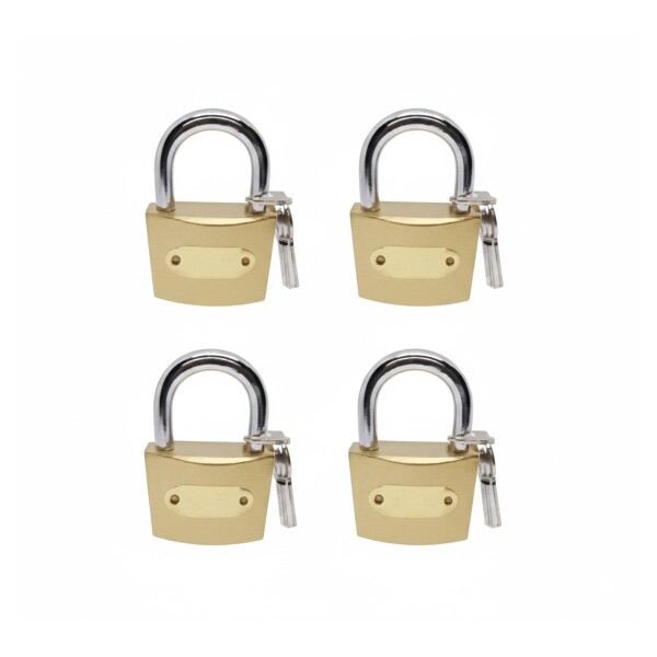 Candado Seguridad Metal Resistente 50 Mm C/ Llave X1 unidad Variante Bronce