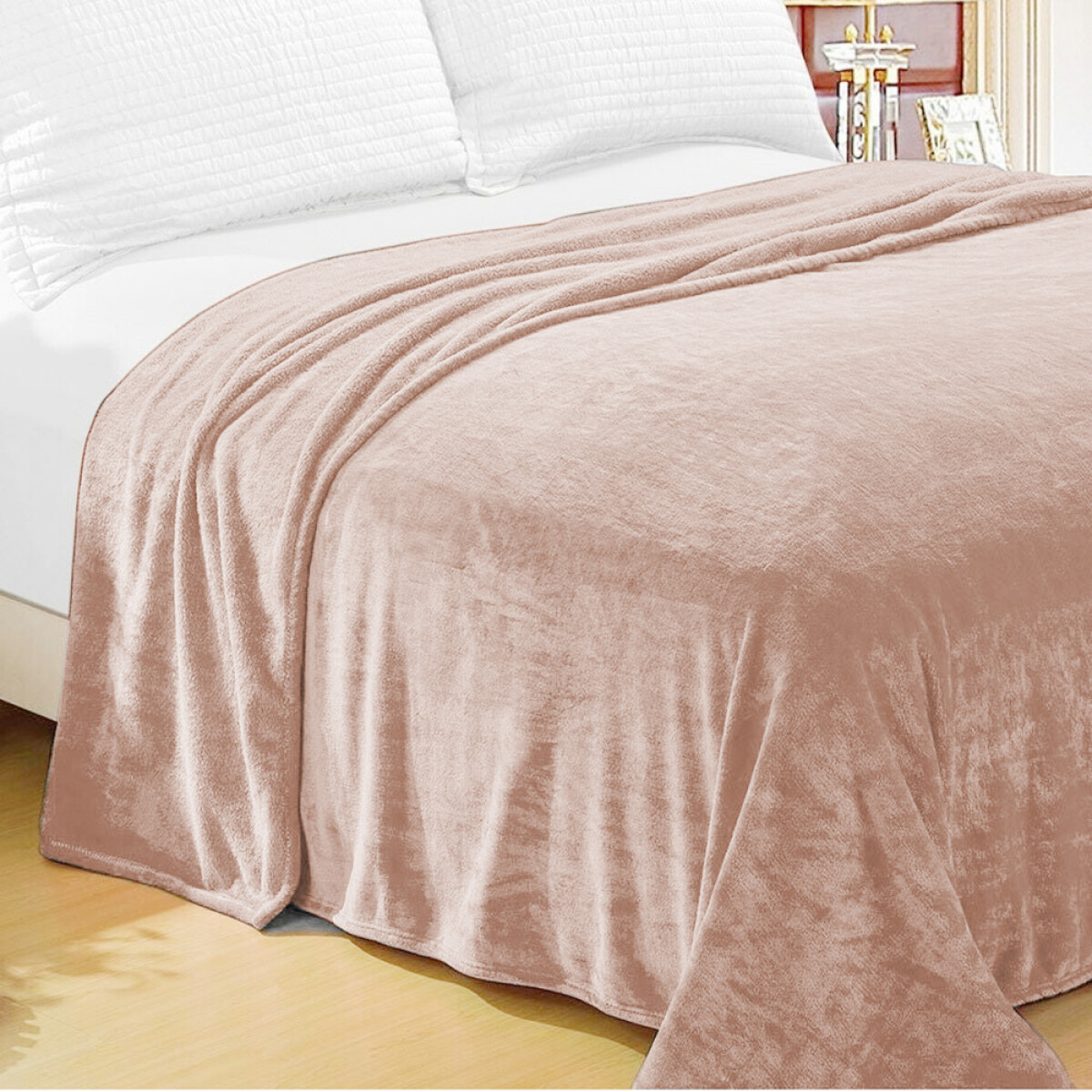 Frazada Flannel 1 Plazas Home Class 150 x 240 cm - CORAL 