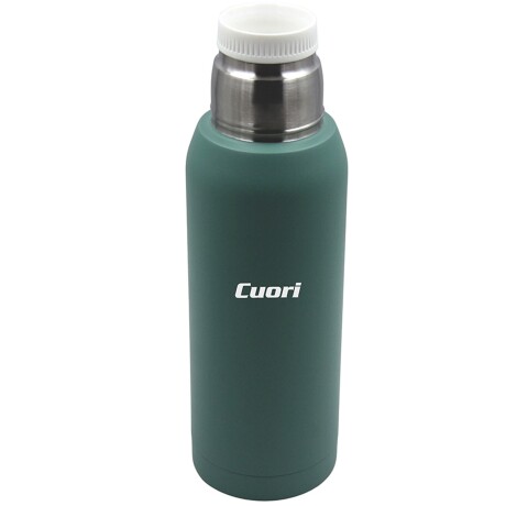 Termo Cuori acaro 1L de acero Inox con tapón cebador Verde