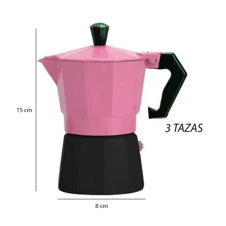 Cafetera Italiana de Aluminio 3 Tazas Rosa