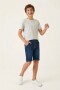 Bermuda de jean con cintura ajustable JEAN MEDIO