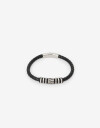 Pulseras Flexibles PU Pulsera Acero Men´s Collection - Negro