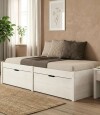 Cama 1 plaza 2 Cajones Beauty Funcional Blanco