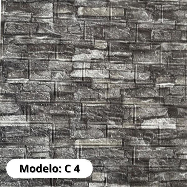 REVESTIMIENTO AUTO ADHESIVO 3D 70 X 77 CM X 3 MM - PIEDRA X 10 UNIDADES REVESTIMIENTO AUTO ADHESIVO 3D 70 X 77 CM X 3 MM - PIEDRA X 10 UNIDADES