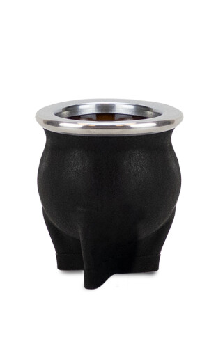 MATE DE CERÁMICA CHICO DELTA ENGRASADO NEGRO