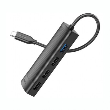 HUB 4 En 1 HOCO HB41 USB-C A 3 USB-A 2.0 Y 1 USB-A 3.0 - Black HUB 4 En 1 HOCO HB41 USB-C A 3 USB-A 2.0 Y 1 USB-A 3.0 - Black