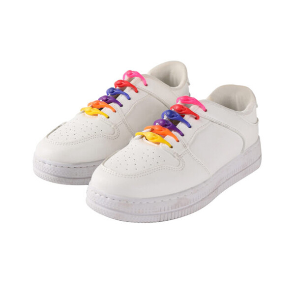 Cordones Silicona Elásticos Zapatos Championes 12 Uni Variante Colores