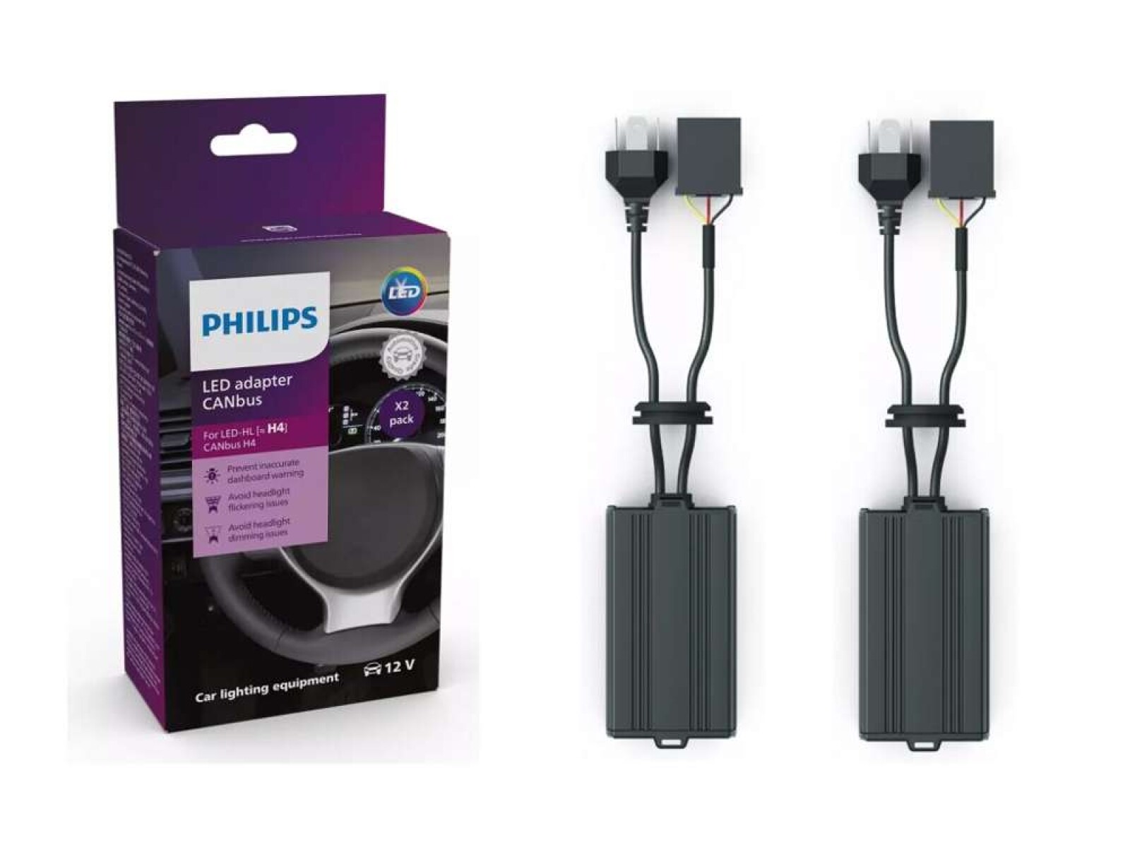 Lampara Chicote Balasto Canbus Para Led Philips - H4 