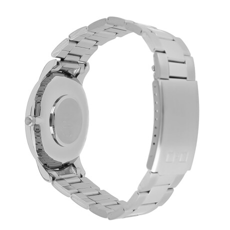 Reloj Q&Q Original Metal Plateado Para Hombre Análogo Azul