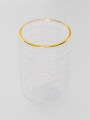 Vaso Alto Dots Borde Dorado Estampado 4