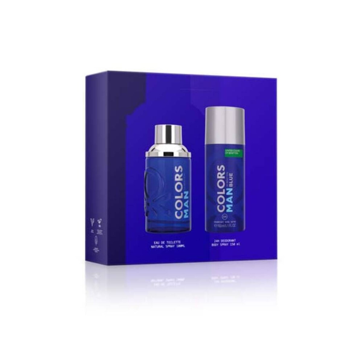 Cofre Benetton Perfume Colors Man Blue Edt100 ml +Desodorante 15ml 