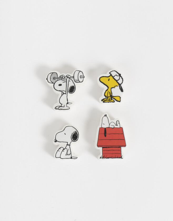 Útiles Varios Set De Gomas De Borrar "snoopy" - Combinacion Multicolor