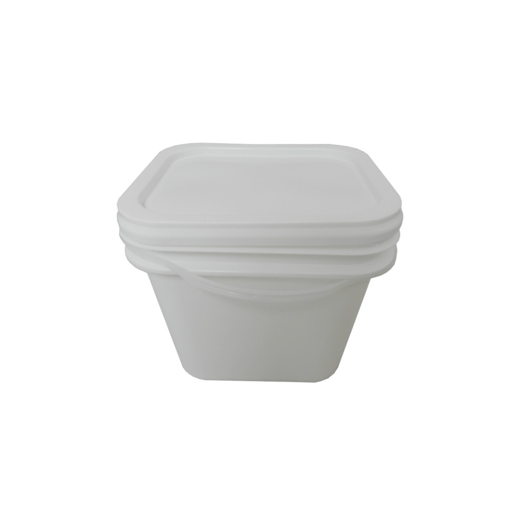 BALDE INDUSTRIAL BLANCO RECTANGULAR CON TAPA 3.6 LTS. — Casa Garrido
