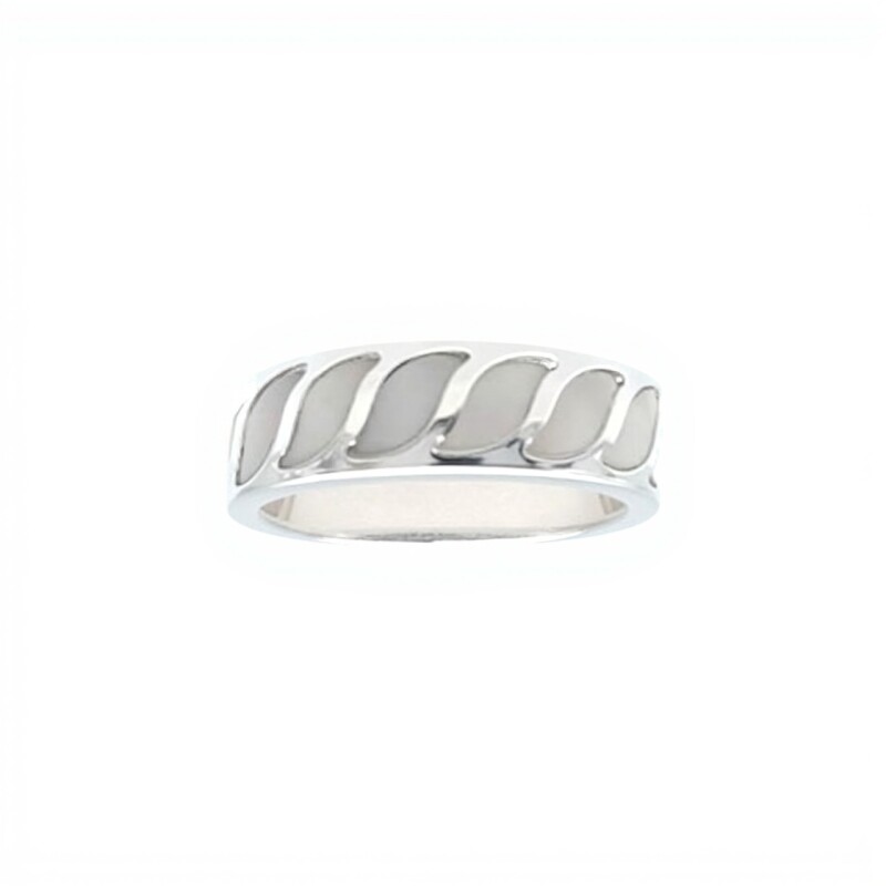 Anillo Hojas-Plata 925-Con Nacar-AN4586 conpiedra