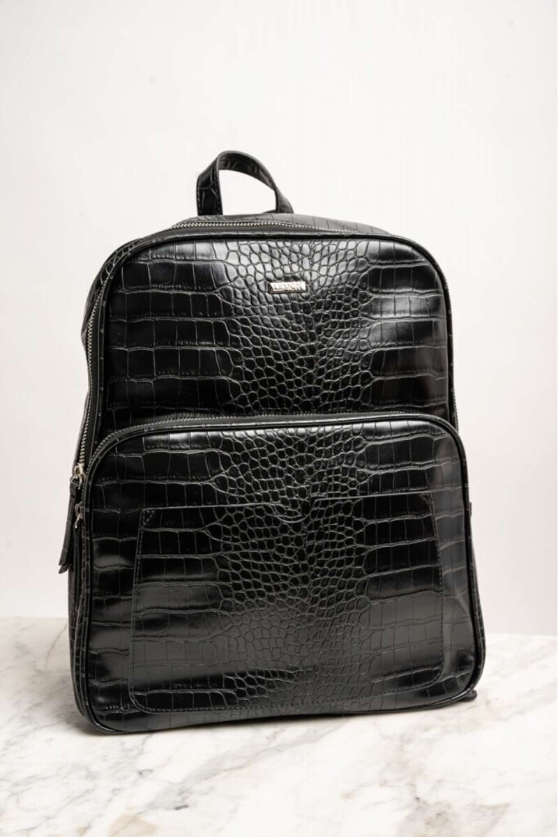 Mochila Maxi Croco - Negro 