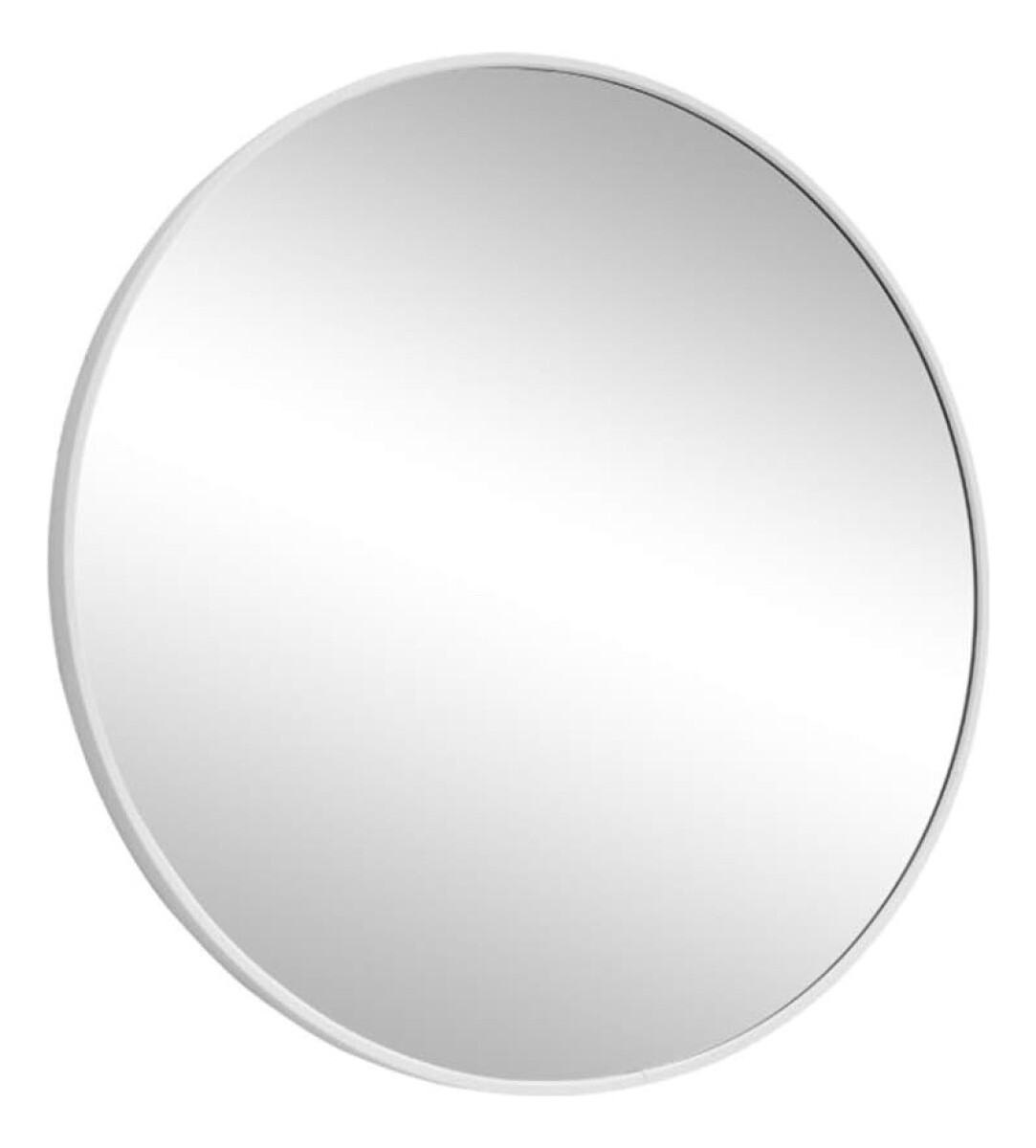 Espejo Redondo Circular 50 Cm Marco Hierro Negro - Blanco 