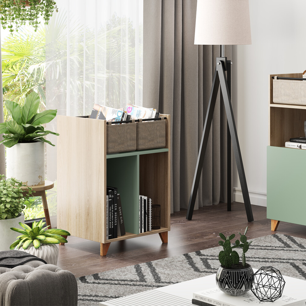 MUEBLE MULTIUSO CON CESTAS COLOR AVEIRO/VERDE Mueble Multiuso Con Cestas Color Aveiro/verde