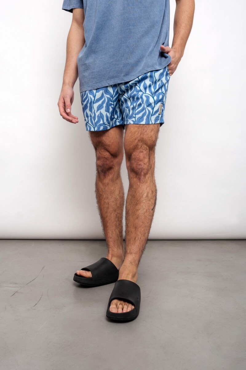 Short de baño Silvestre Celeste
