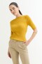 Sweater cuello bote DORADO