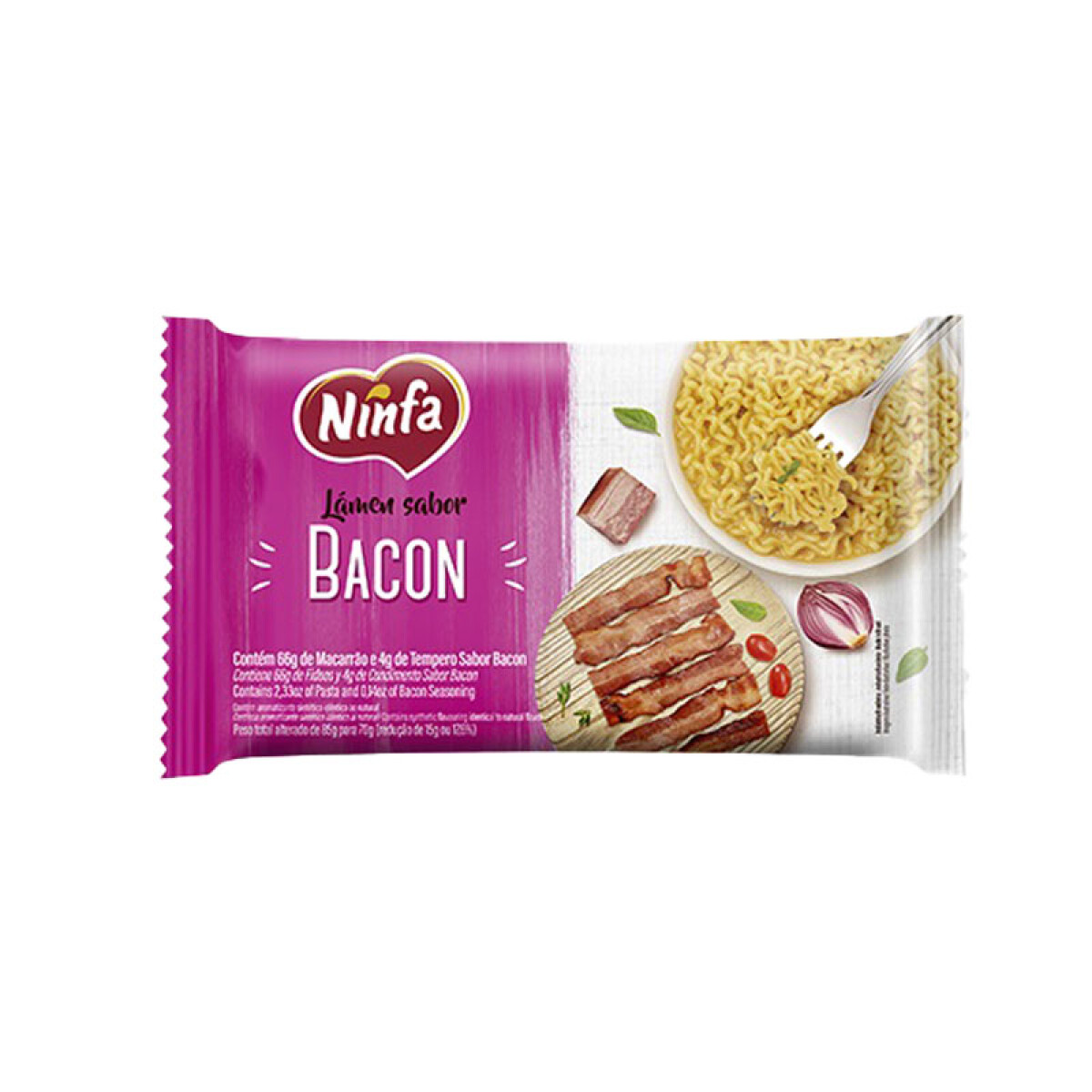 Fideo instantáneo NINFA Lamen 70grs - Bacon 