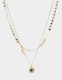 Collares Cortos Capsula Especial Collar Con Dije Con Luna Y Estrellas - Dorado