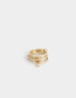 Anillos Medianos y Grandes Con strass Anillo De Metal Con Strass - Dorado