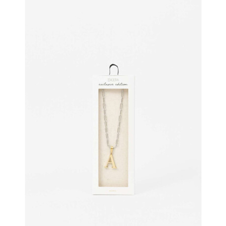 Cadena De Acero Inicial Letra ''a'' Combinacion Bicolor