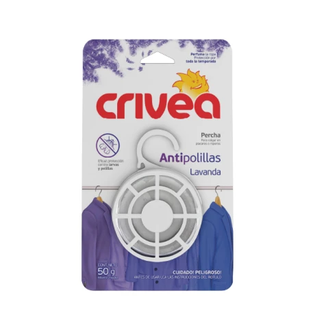 CRIVEA MATAPOLILLAS PERCHA LAVANDA 50 GR CRIVEA MATAPOLILLAS PERCHA LAVANDA 50 GR